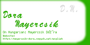 dora mayercsik business card